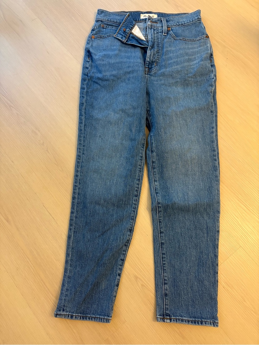 Madewell Straight-Leg‎ Blue Denim Jeans